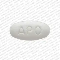 Mirtazapine (Mirtazapine [ mir-taz-a-peen ])-APO MI 45-45 mg-White-Oval