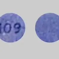 Multivitamins with fluoride (Multivitamins with fluoride [ mul-tee-vye-ta-min-with-floor-ide ])-109-multivitamin with fluoride 1 mg-Purple-Round