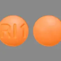 Risperidone (Risperidone (oral) [ ris-per-i-done ])-RI1-0.25 mg-Orange-Round