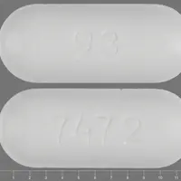 Rizatriptan (Rizatriptan [ rye-za-trip-tan ])-93 7472-10 mg (base)-White-Capsule-shape