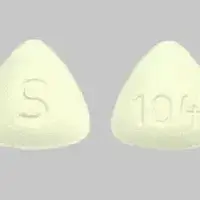 Sumatriptan (injection) (Sumatriptan (injection) [ soo-ma-trip-tan ])-S 104-100 mg-White-Three-sided