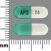 Tizanidine (Tizanidine [ tye-zan-i-deen ])-APO T4-4 mg-White / Green-Capsule-shape