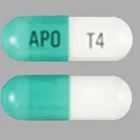 Tizanidine (Tizanidine [ tye-zan-i-deen ])-APO T4-4 mg-White / Green-Capsule-shape