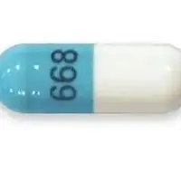 Acyclovir (injection) (Acyclovir (injection) [ a-sye-klo-veer ])-668-200 mg-Blue & White-Capsule-shape