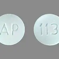 Hyoscyamine (Hyoscyamine [ hye-oh-sye-a-meen ])-AP 113-0.125 mg-Blue-Round