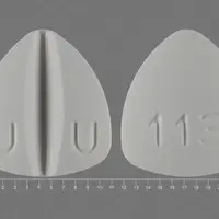 Lamotrigine (Lamotrigine [ la-moe-tri-jeen ])-U U 113-150 mg-White-Three-sided