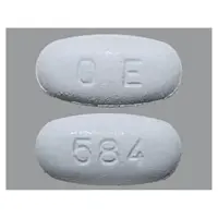 Metformin (eqv-glumetza) (Metformin [ met-for-min ])-OE 584-500 mg-White-Oval