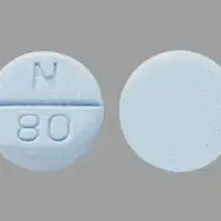 Nadolol (Nadolol [ na-doe-lol ])-N 80-80 mg-Blue-Round