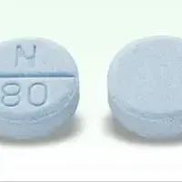 Nadolol (Nadolol [ na-doe-lol ])-N 80-80 mg-Blue-Round