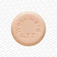 Prednisone (Prednisone)-West-ward 477-20 mg-Orange-Round