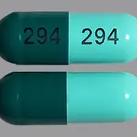 Cephalexin (Cephalexin [ sef-a-lex-in ])-294 294-500 mg-Dark & Light Green-Capsule-shape