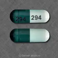 Cephalexin (Cephalexin [ sef-a-lex-in ])-294 294-500 mg-Dark & Light Green-Capsule-shape