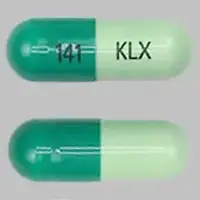 Cephalexin (Cephalexin [ sef-a-lex-in ])-KLX 141-500 mg-Green-Capsule-shape