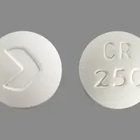 Ciprofloxacin (injection) (Ciprofloxacin (injection) [ sip-roe-flox-a-sin ])-CR 250 >-250 mg-White-Round