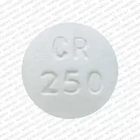 Ciprofloxacin (injection) (Ciprofloxacin (injection) [ sip-roe-flox-a-sin ])-CR 250 >-250 mg-White-Round