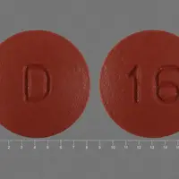 Quinapril (Quinapril [ kwin-a-pril ])-D 16-20 mg-Brown-Round