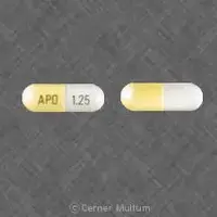 Ramipril (Ramipril [ ram-i-pril ])-APO 1.25-1.25 mg-Yellow & White-Capsule-shape