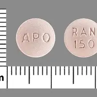 Ranitidine (Ranitidine [ ra-ni-ti-deen ])-APO RAN 150-150 mg-Pink-Round