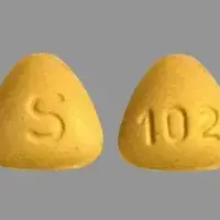 Sumatriptan (monograph) (Alsuma)-S 102-25 mg-Yellow-Three-sided