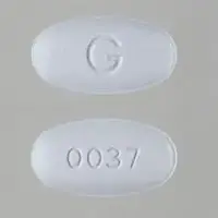 Acyclovir (injection) (Acyclovir (injection) [ a-sye-klo-veer ])-G 0037-800 mg-Blue-Oval