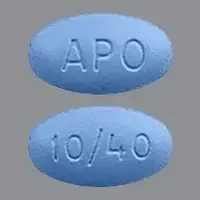 Amlodipine and atorvastatin (Amlodipine and atorvastatin [ am-loe-di-peen-and-a-tor-va-sta-tin ])-APO 10/40-10 mg / 40 mg-Blue-Oval