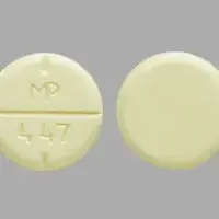 Amphetamine sulfate (Amphetamine [ am-fet-a-meen ])-MP 447-30 mg-Yellow-Round