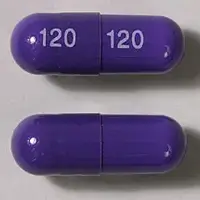 Diltiazem (Diltiazem (oral/injection) [ dil-tye-a-zem ])-120 120-120 mg-Purple-Capsule-shape