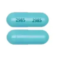 Doxycycline (eent) (monograph) (Medically reviewed)-2985 2985-100 mg-Blue-Capsule-shape