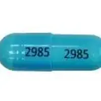 Doxycycline (systemic) (monograph) (Doryx)-2985 2985-100 mg-Blue-Capsule-shape