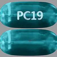 Naprelan 500 (Naproxen [ na-prox-en ])-PC19-220 mg-Blue-Capsule-shape