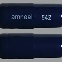 Potassium chloride (Potassium chloride [ poe-tass-ee-um ])-amneal 542-10 mEq  (750 mg)-Blue-Capsule-shape