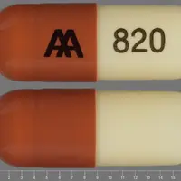 Amoxicillin (Amoxicillin)-AA 820-250 mg-Brown / Beige-Capsule-shape