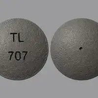 Methylphenidate (Methylphenidate (oral) [ meth-il-fen-i-date ])-TL 707-27 mg-Gray-Round