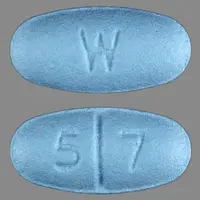 Sertraline (Sertraline [ ser-tra-leen ])-W 5 7-50 mg-Blue-Oval