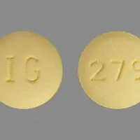 Topiramate (Topiramate [ toe-pyre-a-mate ])-IG 279-50 mg-Yellow-Round