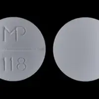 Trazodone (Trazodone [ traz-oh-done ])-MP 118-50 mg-White-Round