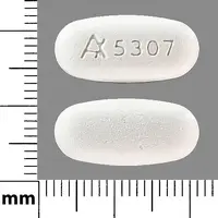 Acyclovir (systemic) (monograph) (Zovirax)-Logo 5307-800 mg-White-Oval