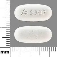 Acyclovir (injection) (Acyclovir (injection) [ a-sye-klo-veer ])-Logo 5307-800 mg-White-Oval