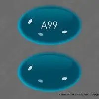 Allergy (diphenhydramine hcl) (Diphenhydramine [ dye-fen-hye-dra-meen ])-A99-50 mg-Blue-Oval