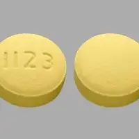 Doxycycline (systemic) (monograph) (Doryx)-1123-100 mg-Yellow-Round