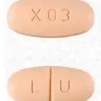 Levetiracetam (oral/injection) (Levetiracetam (oral/injection) [ lee-ve-tye-ra-se-tam ])-LU X03-750 mg-Orange-Oval