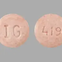 Lisinopril (Lisinopril [ lyse-in-oh-pril ])-IG 419-10 mg-Red-Round