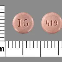Lisinopril (Lisinopril [ lyse-in-oh-pril ])-IG 419-10 mg-Red-Round