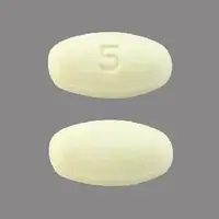 Olanzapine (injection) (Olanzapine (injection) [ oh-lan-za-peen ])-5-5 mg-Yellow-Oval