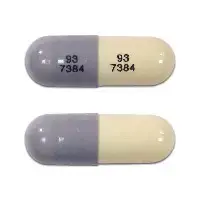 Venlafaxine (Venlafaxine [ ven-la-fax-een ])-93 7384 93 7384-37.5 mg-Gray & White-Capsule-shape