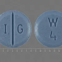 Warfarin (Warfarin (oral) [ war-far-in ])-I G W 4-4 mg-Blue-Round