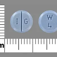 Warfarin (Warfarin (oral) [ war-far-in ])-I G W 4-4 mg-Blue-Round