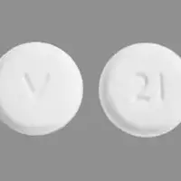 Amlodipine (Amlodipine [ am-loe-di-peen ])-V 21-5 mg-White-Round