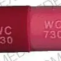 Amoxicillin (Amoxicillin)-WC 730 WC 730-250 mg-Pink / Red-Capsule-shape