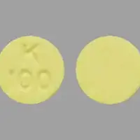 Methylphenidate (Methylphenidate (oral) [ meth-il-fen-i-date ])-K 100-5 mg-Yellow-Round